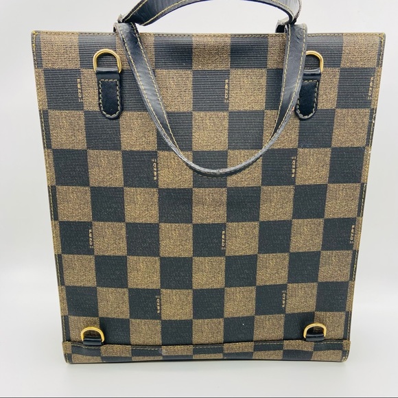 Fendi Vintage Pequin Check Tote - Picture 2 of 15